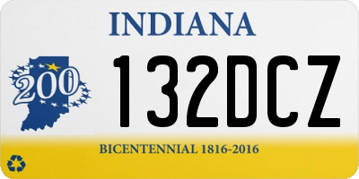 IN license plate 132DCZ