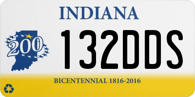 IN license plate 132DDS