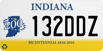 IN license plate 132DDZ
