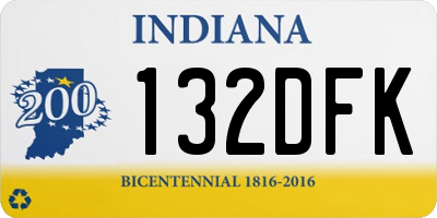 IN license plate 132DFK
