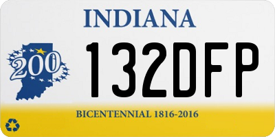 IN license plate 132DFP
