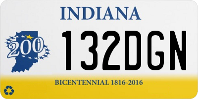 IN license plate 132DGN
