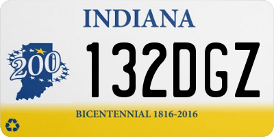 IN license plate 132DGZ