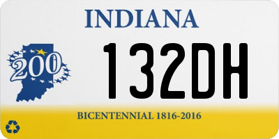 IN license plate 132DH