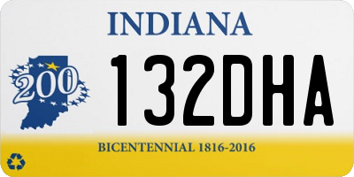 IN license plate 132DHA