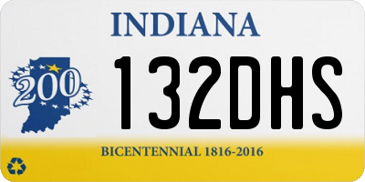 IN license plate 132DHS