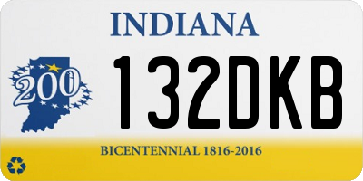 IN license plate 132DKB