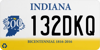 IN license plate 132DKQ