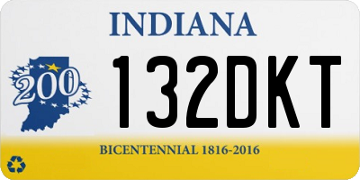 IN license plate 132DKT