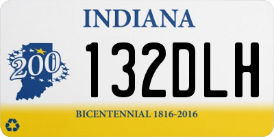 IN license plate 132DLH