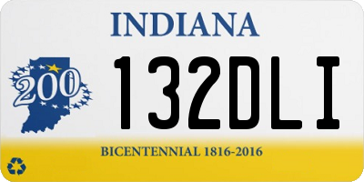 IN license plate 132DLI