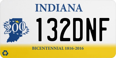 IN license plate 132DNF