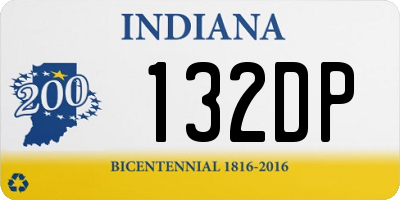 IN license plate 132DP