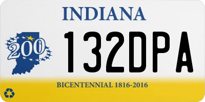 IN license plate 132DPA