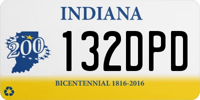 IN license plate 132DPD
