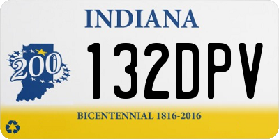 IN license plate 132DPV