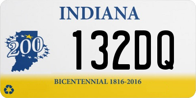 IN license plate 132DQ