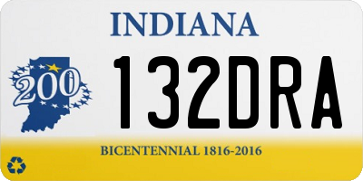 IN license plate 132DRA