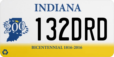 IN license plate 132DRD
