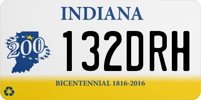 IN license plate 132DRH