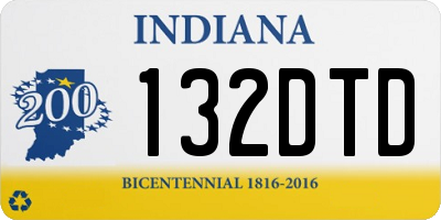IN license plate 132DTD