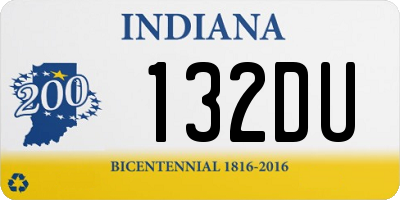 IN license plate 132DU