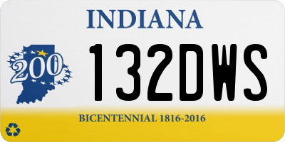 IN license plate 132DWS