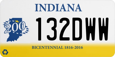 IN license plate 132DWW