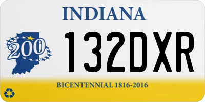 IN license plate 132DXR