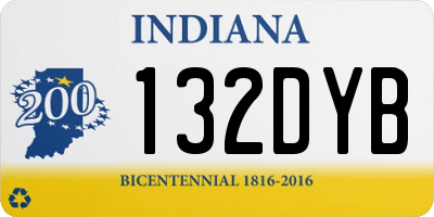 IN license plate 132DYB