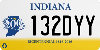 IN license plate 132DYY