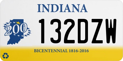 IN license plate 132DZW