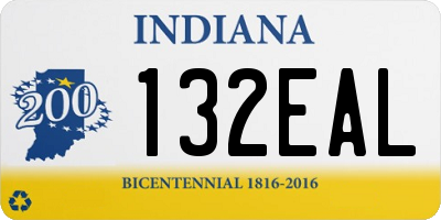 IN license plate 132EAL