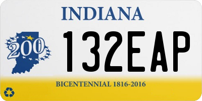 IN license plate 132EAP