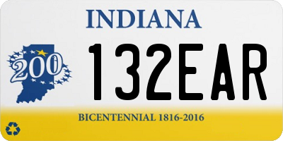 IN license plate 132EAR