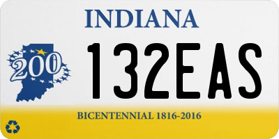 IN license plate 132EAS