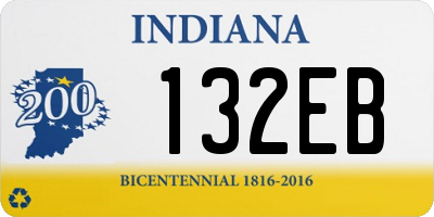 IN license plate 132EB