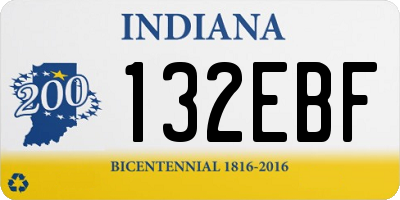 IN license plate 132EBF