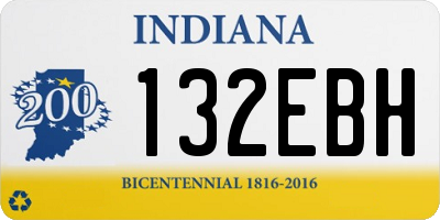 IN license plate 132EBH