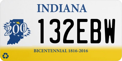 IN license plate 132EBW