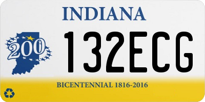 IN license plate 132ECG