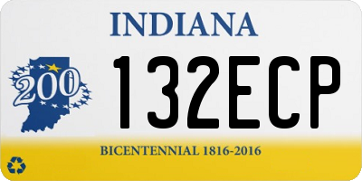 IN license plate 132ECP