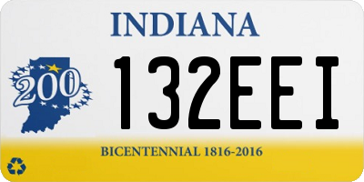 IN license plate 132EEI