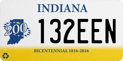 IN license plate 132EEN