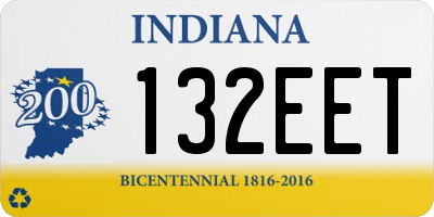 IN license plate 132EET