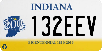IN license plate 132EEV
