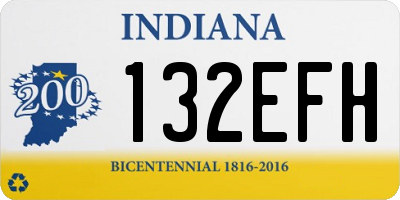 IN license plate 132EFH