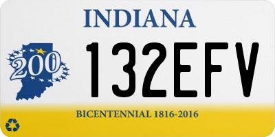 IN license plate 132EFV