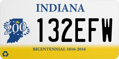 IN license plate 132EFW
