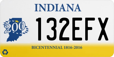 IN license plate 132EFX
